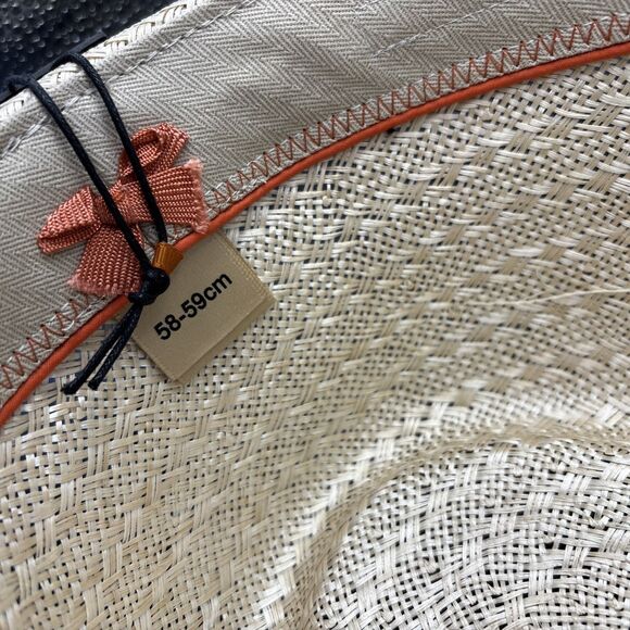 Mossant Paris Hat Size M 58 - 59 cm with Tags Light Brown w Black Band Excellent - Picture 7 of 11